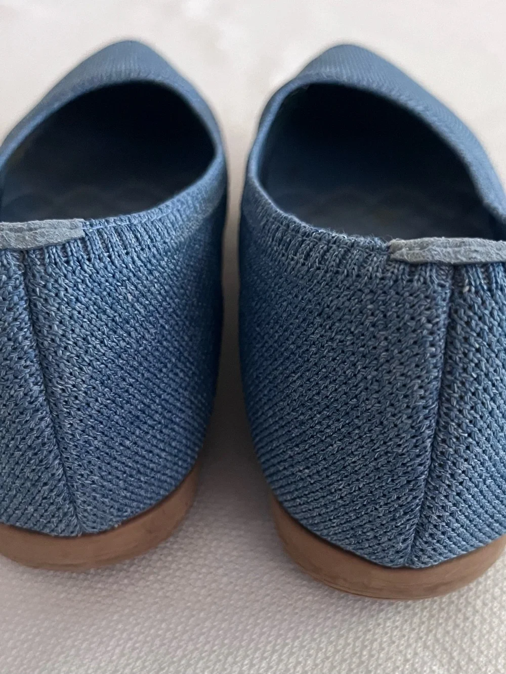 Vivaia Denim Blue Knit Pointed-Toe Flats size 39 1/2 or 8 1/2